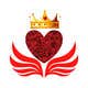 Imej kecil Penyertaan Peraduan #80 untuk                                                     Create a heart with wings and crown Vector Image
                                                