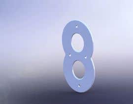 #18 for Design big numbers (CAD) to be made in metal by rozerbagh456