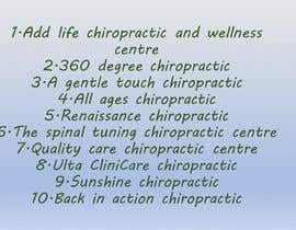 #36 para Name a chiropractic business de Xaresh