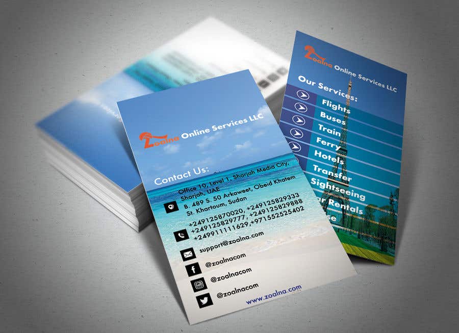 Participación en el concurso Nro.21 para                                                 Business card for travel services  company
                                            