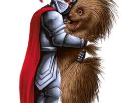 nº 109 pour Creative art of someone wearing battle armor hugging a porcupine. Artwork Illustration par nyomanm 