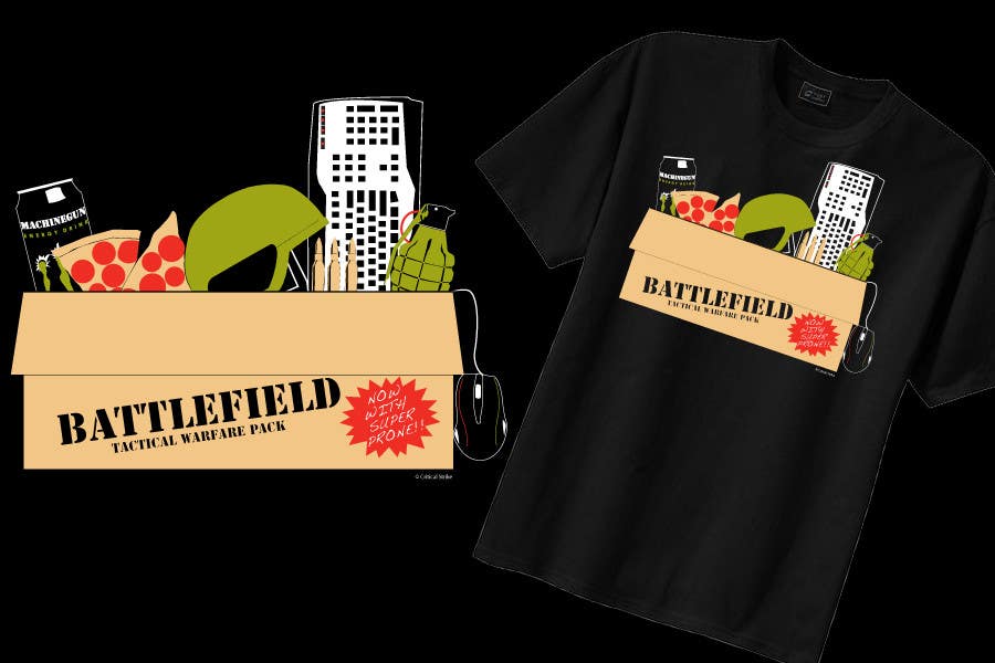 Contest Entry #30 for                                                 Battlefield Tactical Warfare Pack [Gaming] T-shirt Design
                                            