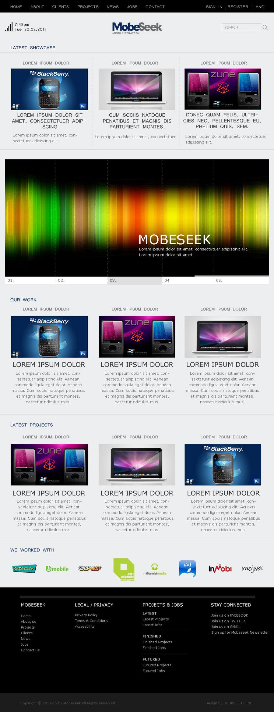 Wettbewerbs Eintrag #27 für                                                 Website Design for MobeSeek - mobile strategy agency
                                            