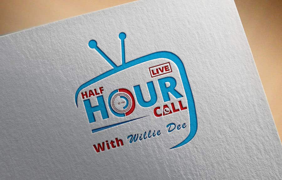 Penyertaan Peraduan #257 untuk                                                 Half Hour Call - Logo Design
                                            