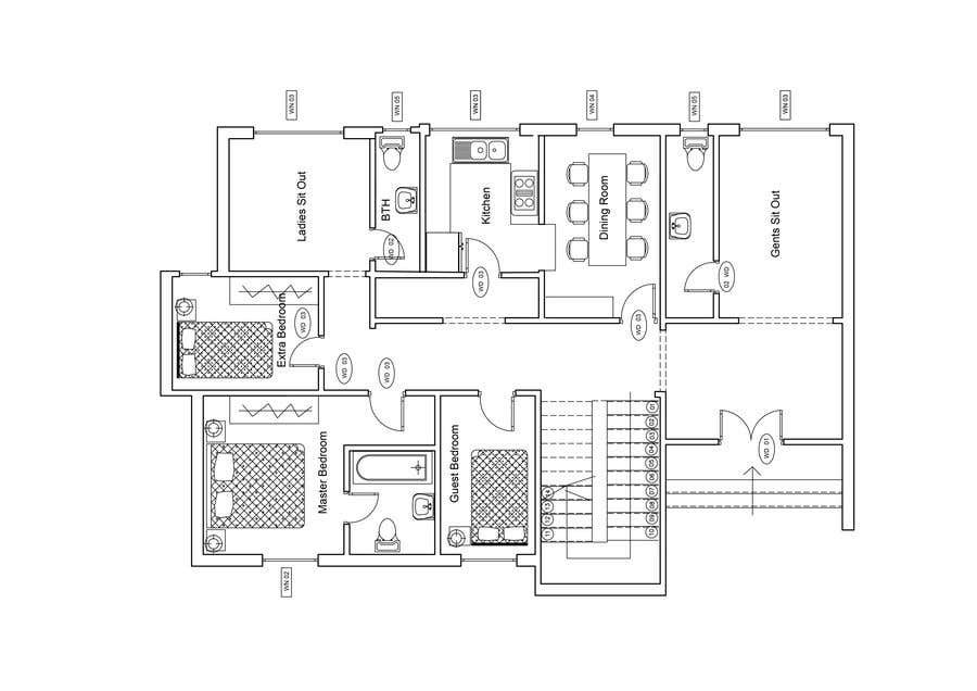 Penyertaan Peraduan #40 untuk                                                 Need 2D Floor Plan for my home without elevation
                                            