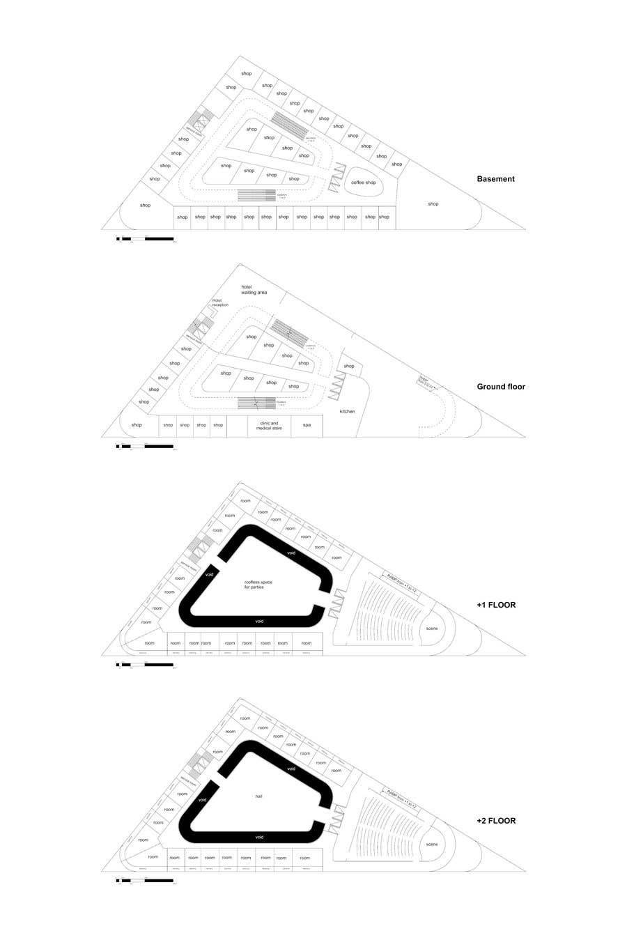 Intrarea #18 pentru concursul „                                                Commercial Building 2D Layout / Plan / Concept/ Ideas drawing needed from scratch
                                            ”