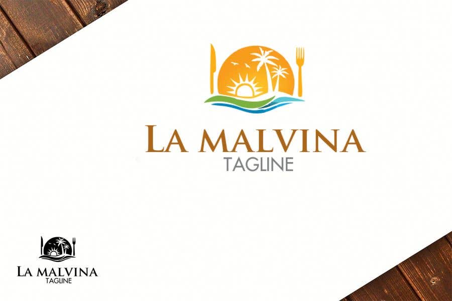 Bài tham dự cuộc thi #37 cho                                                 design me a logo with the name, la malvina mariscos & terraza bar
                                            
