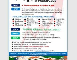 nº 6 pour Please make enhancements to our existing flyer (CEO Roundtable &amp; Poker Club) par ashswa 