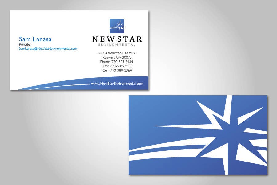 Wasilisho la Shindano #81 la                                                 Business Card Design for New Star Environmental
                                            