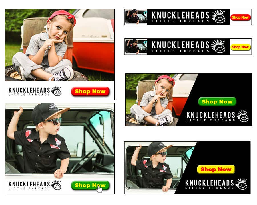 Proposition n°72 du concours                                                 Banner for Advertising Knuckleheads Clothing
                                            