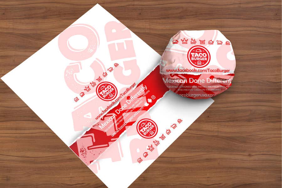 Inscrição nº 48 do Concurso para                                                 Taco Burger Wrapper Design
                                            