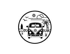 #4 for Black and White Clipart circular design with front of volkswagen bus by jhonfrie
