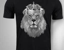 Alfridoo tarafından Illustration for men&#039;s T-shirt - Lion with Crown için no 98