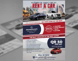#85 untuk Designning an Advertisment (A4 size) for car rental business oleh farkogfx