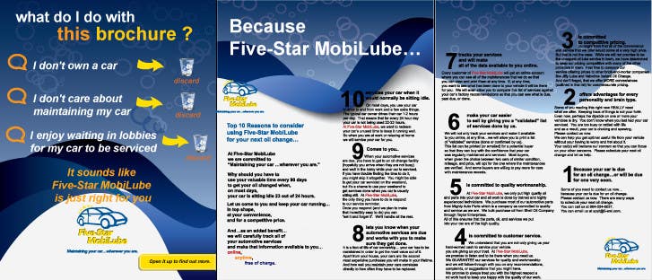 
                                                                                                                        Konkurrenceindlæg #                                            11
                                         for                                             Flyer Design for Five-Star MobiLube
                                        