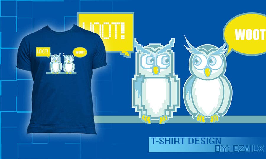 Penyertaan Peraduan #59 untuk                                                 T-shirt Owl Design for Geek/Gamer Shop
                                            