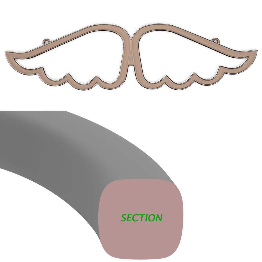 Konkurrenceindlæg #55 for                                                 Create 3D design of Angel Wings Pendant to print with Shapeways
                                            