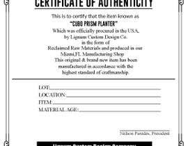 #12 untuk Design a Certificate of Authenticity oleh salmanmahmud004