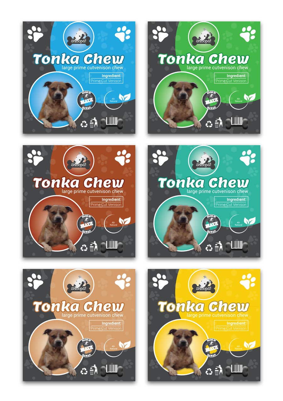 Zgłoszenie konkursowe o numerze #13 do konkursu o nazwie                                                 Dog Treat Label ; Tonka Chew
                                            