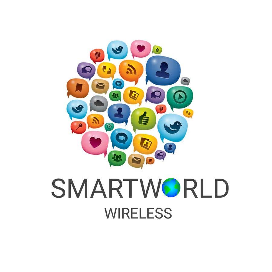 Zgłoszenie konkursowe o numerze #17 do konkursu o nazwie                                                 I want a new logo for my company. My company name is Smart World Wireless.  New ideas and concepts that stand out.  I have a few images that i want ideas considered and incorporated.  Example like the picture of the world made of app icons of course a lit
                                            