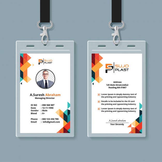Participación en el concurso Nro.161 para                                                 Design an minimalistic ID Card
                                            