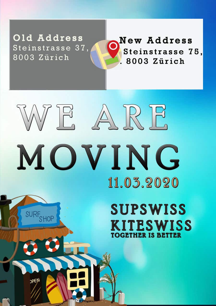 Participación en el concurso Nro.71 para                                                 Flyer "We are moving"
                                            