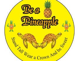 #26 para 3x3 circle pineapple and sea turtle sticker por hisobujmolla