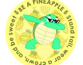 #19 para 3x3 circle pineapple and sea turtle sticker por malikhomeini