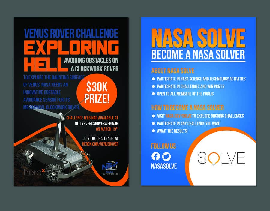 Contest Entry #129 for                                                 Create a handout to promote a NASA Tournament Lab Venus rover design challenge
                                            