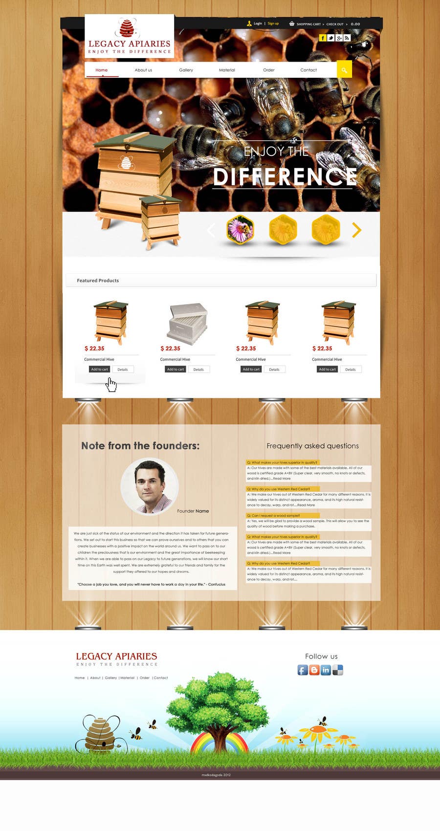 Kandidatura #11për                                                 Website Design for newly designed beehive eCommerce site
                                            