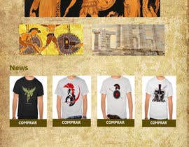 miniikas tarafından Design a Website Mockup for a clothing &amp; printed goods company focusing on the ancient world. için no 6