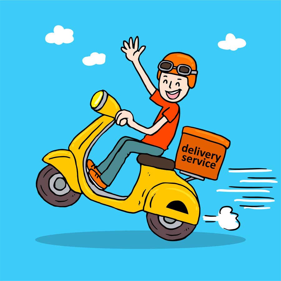Entry #44 by rahulpandya1604 for Design a Delivery Boy Cartoon logo |  Freelancer