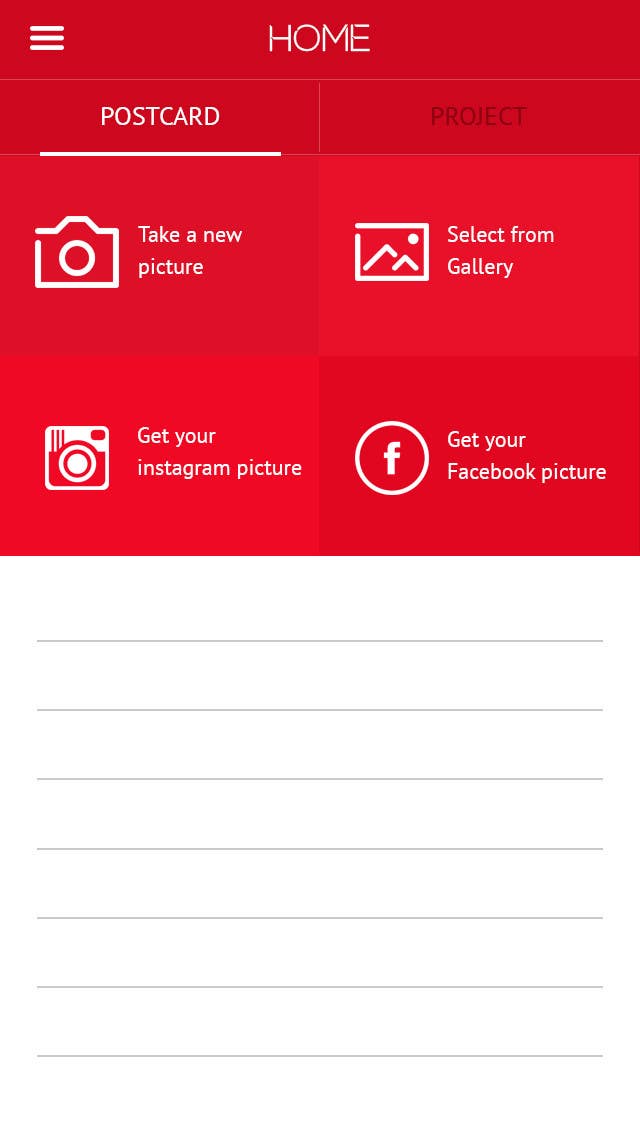 Participación en el concurso Nro.4 para                                                 Design a Postcard app mockup
                                            