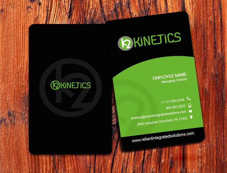 Intrarea #328 pentru concursul „                                                Design some Business Cards for K2 Kinetics
                                            ”