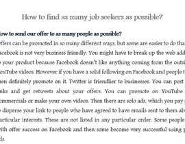 Nro 3 kilpailuun How to find as many job seekers as possible? Best Answer WINS $30!!! käyttäjältä chhayabharti4751