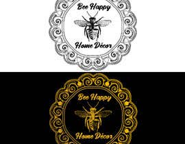#101 dla Company Name:  Bee Happy Home
 
Description: Home Décor sales.
 
Items sold:  Home furnishings, décor, accessories, gifts and more
 
Would like a logo that would be more of an antique design with a bee and shaped round. przez JBasanavicius