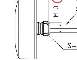 #10 cho Modify drawing of antenna:  Draw an expansion of a &quot;screw mount:&quot; Draw the threads bởi Shtofff