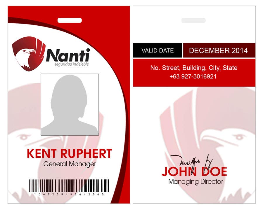 
                                                                                                            Contest Entry #                                        9
                                     for                                         ID Badge for Nanti System
                                    