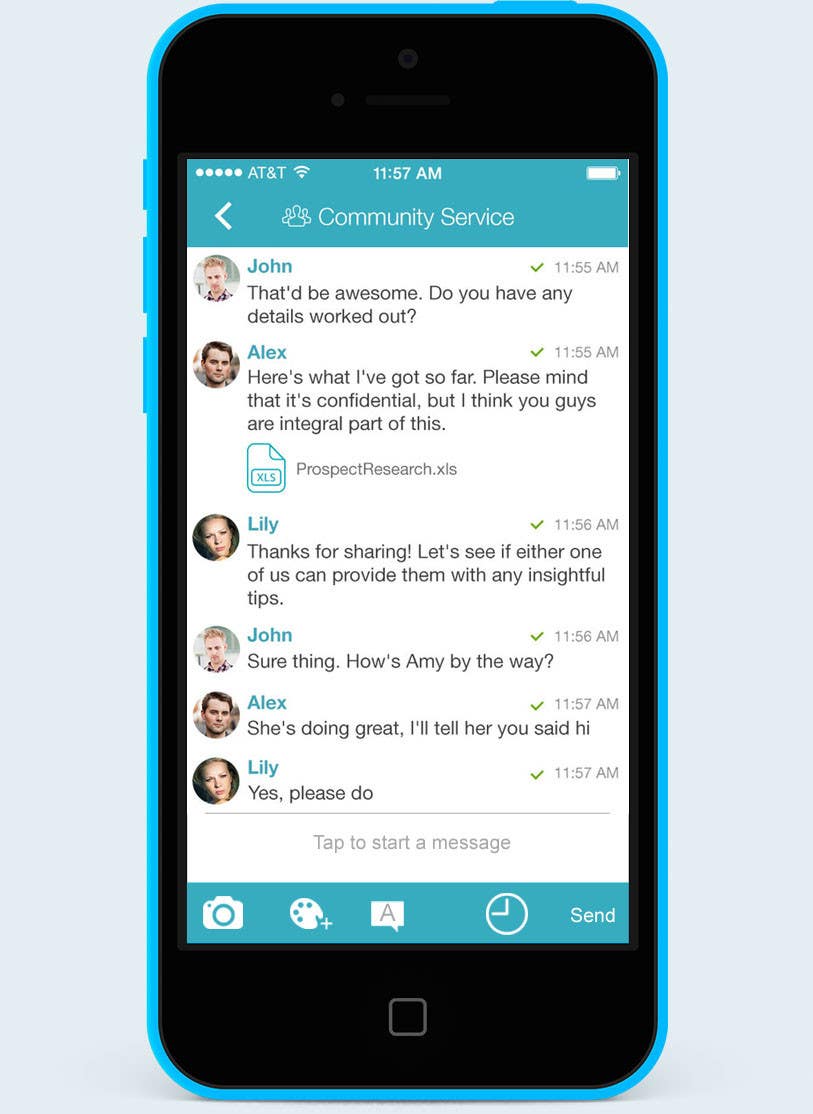 Contest Entry #6 for                                                 Redesign an App Mockup for Messaging app
                                            
