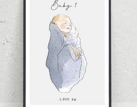 #13 untuk Illustrations of 2 children for birth poster oleh jorgelinasp