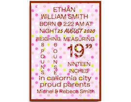 #495 for Design Birth Poster (More than one winner will be chosen) by Hamidabegum12