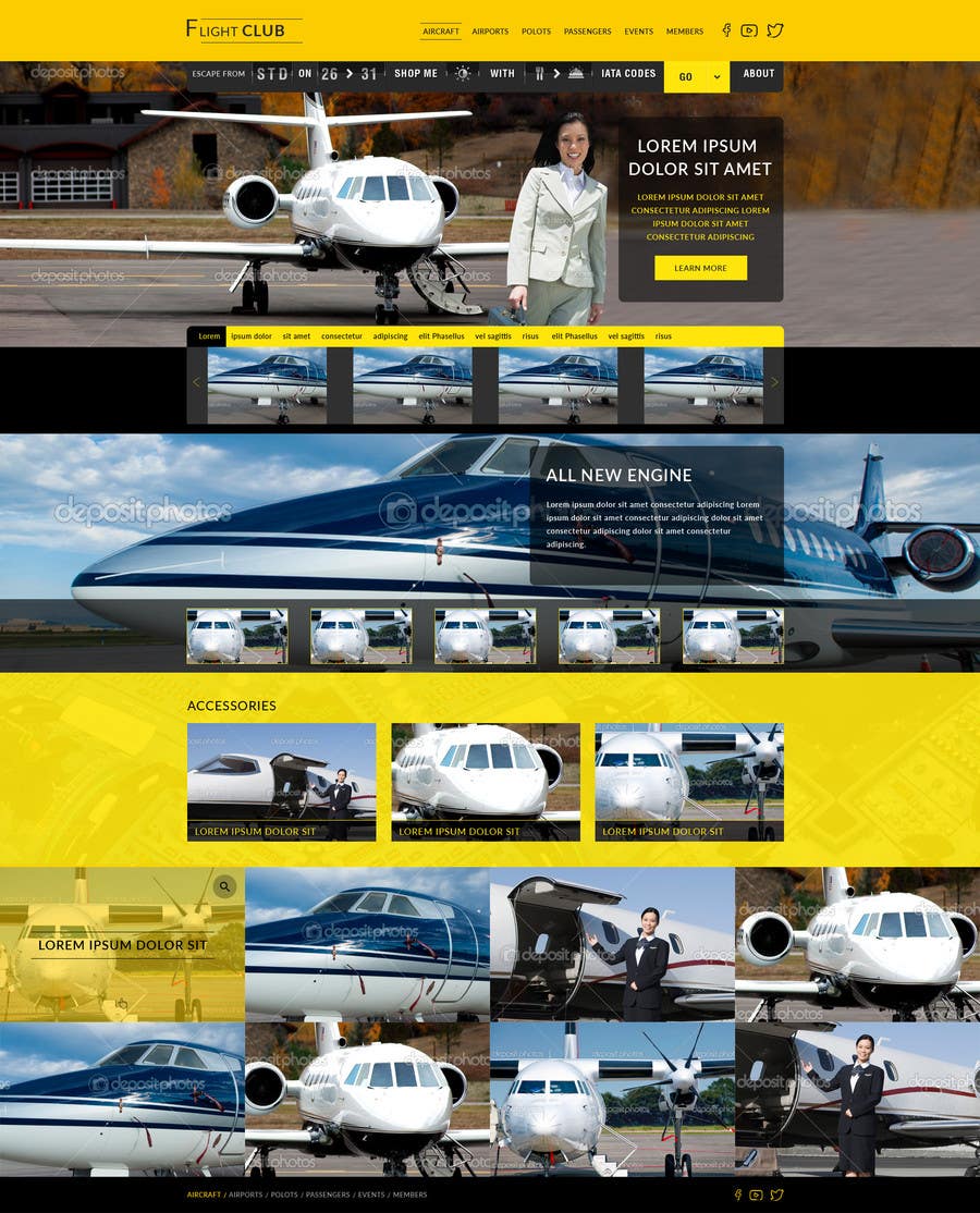 Proposition n°50 du concours                                                 Design a FUN and AWESOME Aviation Website Design for Flight Club
                                            
