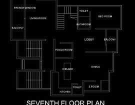 #49 untuk Redesign the architectural drawing of a duplex flat oleh kaish02patel