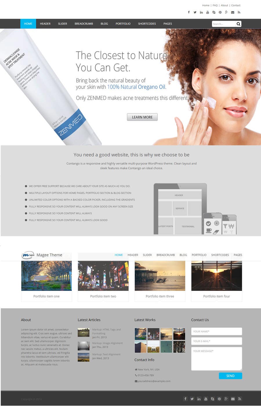 Proposition n°7 du concours                                                 Wordpress Website for Amazon Skincare Product
                                            