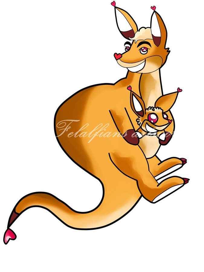 Proposition n°76 du concours                                                 ILLUSTRATION KANGAROO CHARACTER
                                            