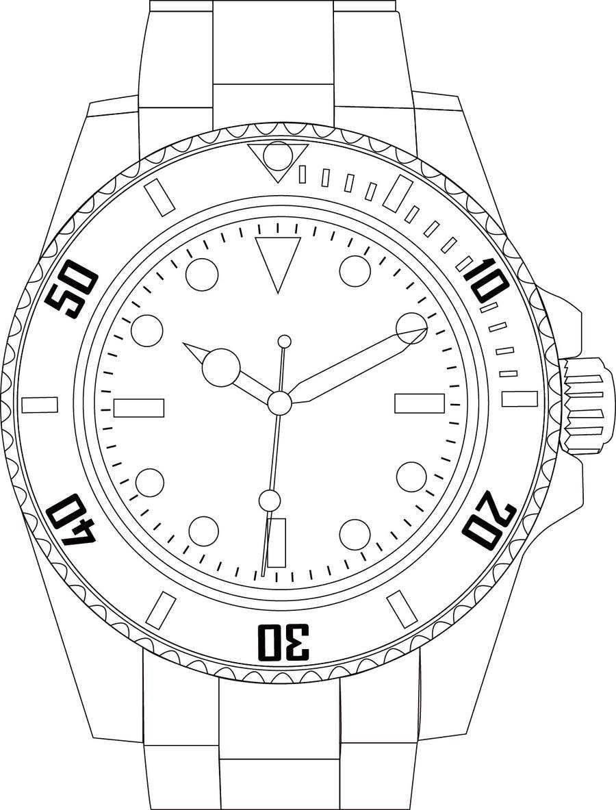 Participación en el concurso Nro.12 para                                                 Need to raw illustration of a Rolex watch
                                            