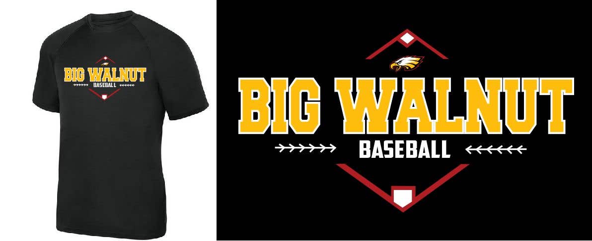 Wasilisho la Shindano #178 la                                                 Big Walnut Eagles Baseball Tee Shirt Design
                                            