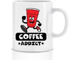 #26 untuk Mug Design &quot;coffee addict&quot; Need a graphic design also Please read description before summitting oleh shakshipon