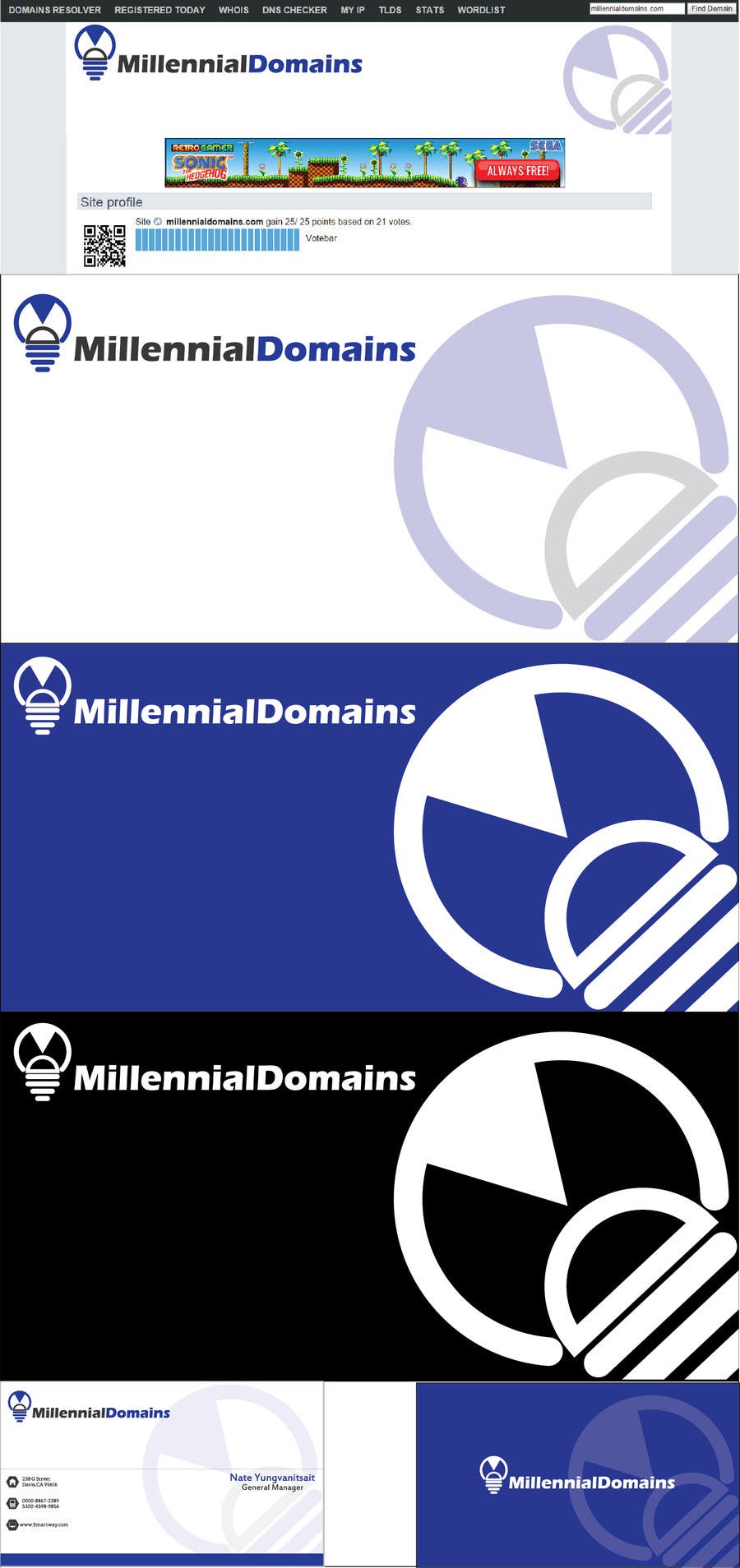 Penyertaan Peraduan #123 untuk                                                 Design a Logo for MillennialDomains.com
                                            