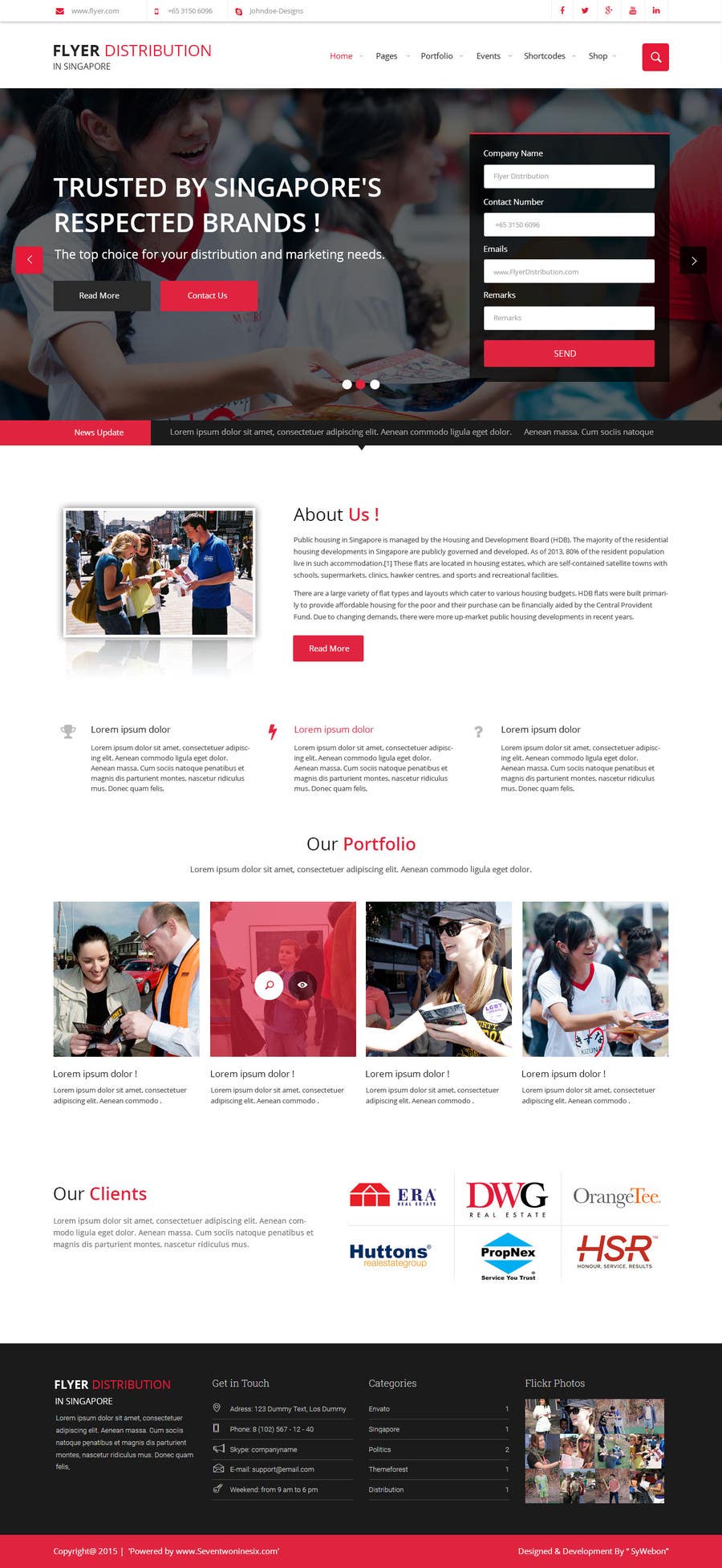 Participación en el concurso Nro.6 para                                                 Build a Website for flyer distribution in singapore
                                            